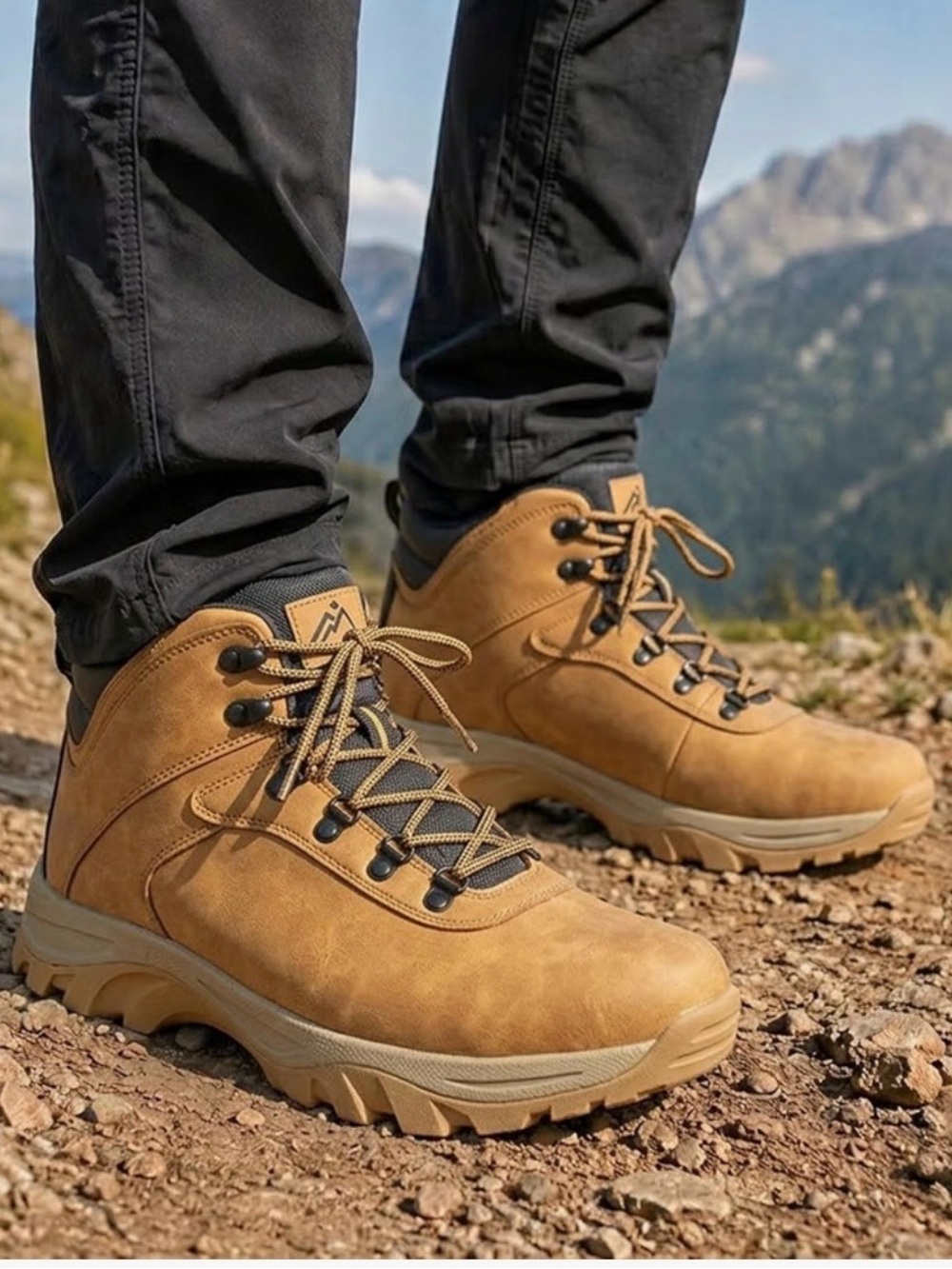 CC-Los Mens Waterproof Hiking & Walking Boots Non-Slip Soft Toe All-Terrain